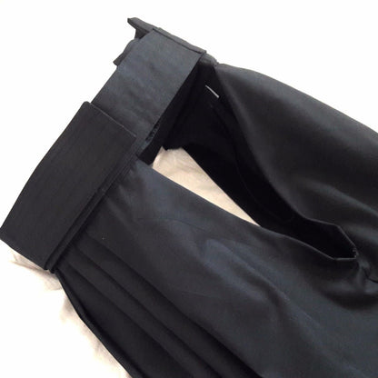Japanese Hakama with Hook and Loop Fastener - Budo - Aikido - Kendo (Black)