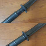 Wooden bokken Daito 102 cm (40.1") with patterned rubber tsuba and dome, plastic saya for Iaido - European Hornbeam