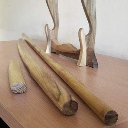 A set of wooden weapons for aikido - Bokken Daito 102 cm (40.1"), jo 128 cm (50.4"), tanto - Robinia wood