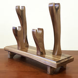 Wooden stand on the platform for weapons - 2 units (Walnut)