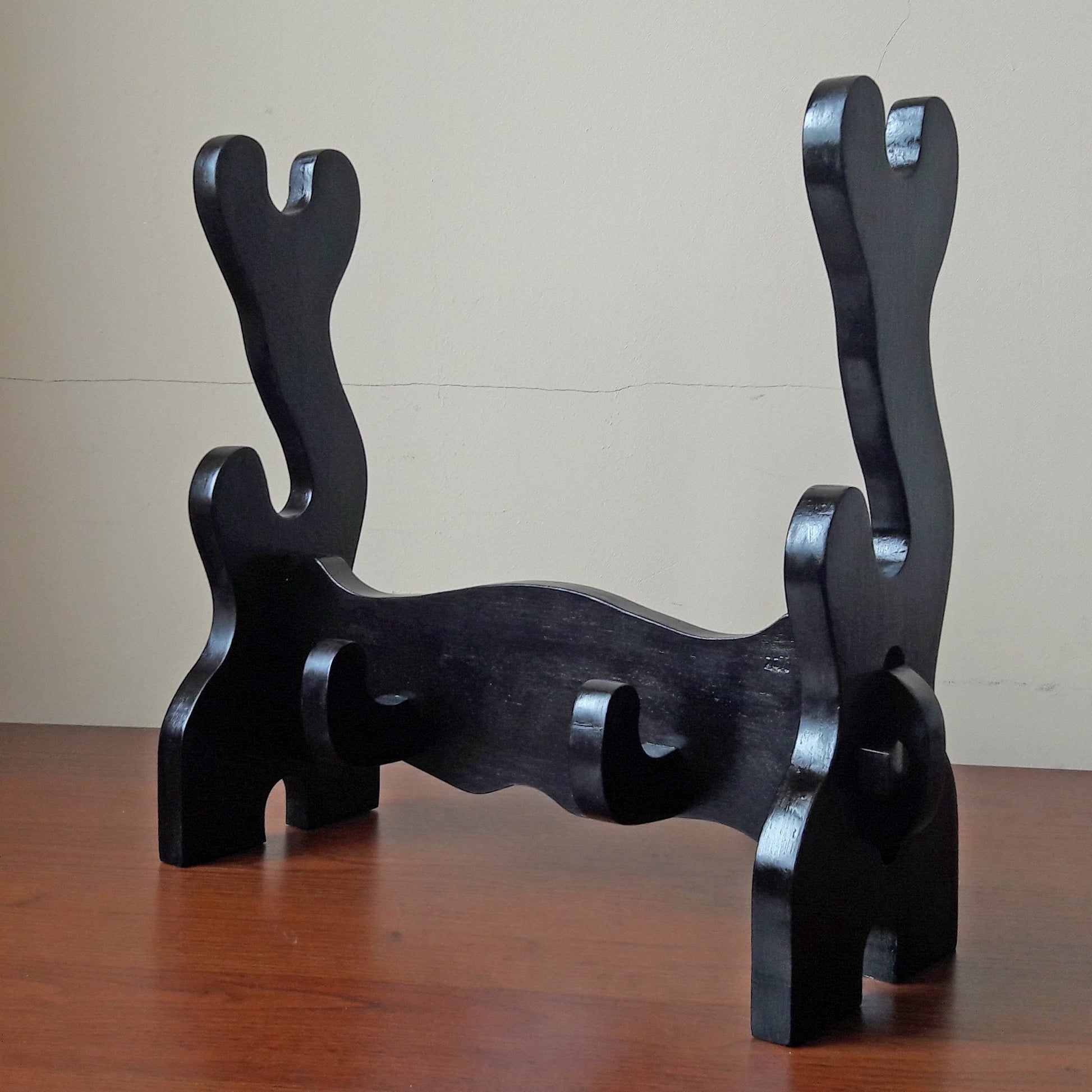 Exclusive Black Stand Holder for bokken katana jo with a place for tanto