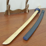 Wooden bokken Daito 102 cm (40.1") with patterned rubber tsuba and dome, plastic saya for Aikido and Kendo - Robinia Wood