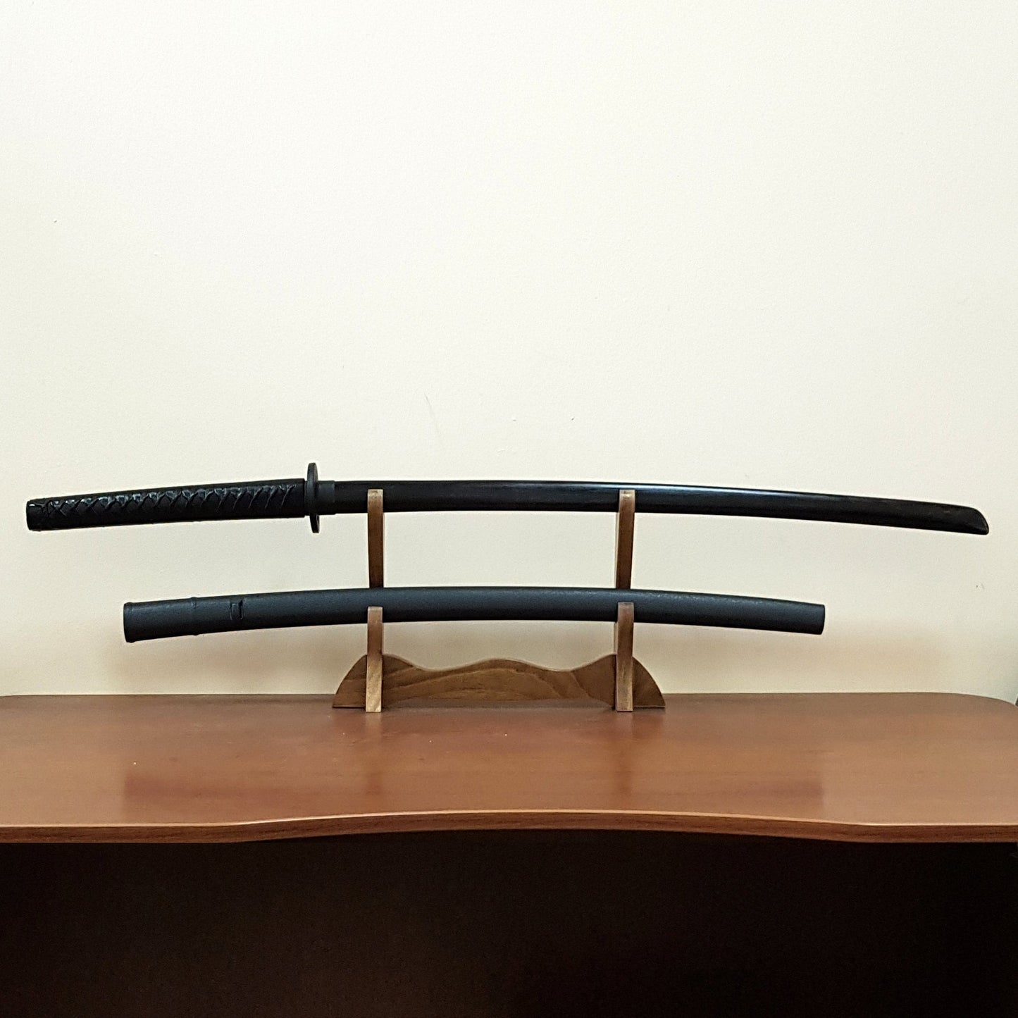 Wooden sword katana with scabbard
