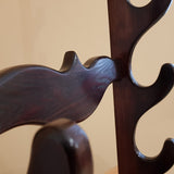 Ексклюзивний тримач-підставка для мечів, рушниць, сокир - натуральна деревина попелясто-коричневого кольору - 5 шарів