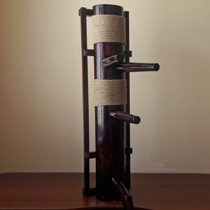 Дерев'яний манекен Wing Chun Compact з мотузкою і ніжкою - Muk yan jong (Ash Brown)