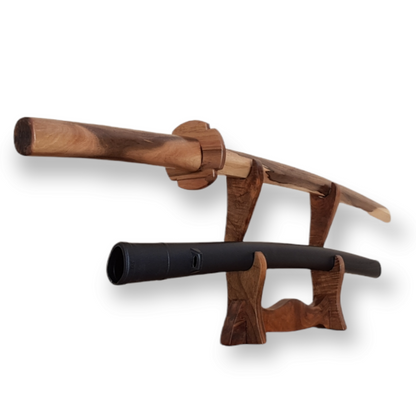 Wooden bokken Daito with tsuba, plastic saya for Iaido - Walnut