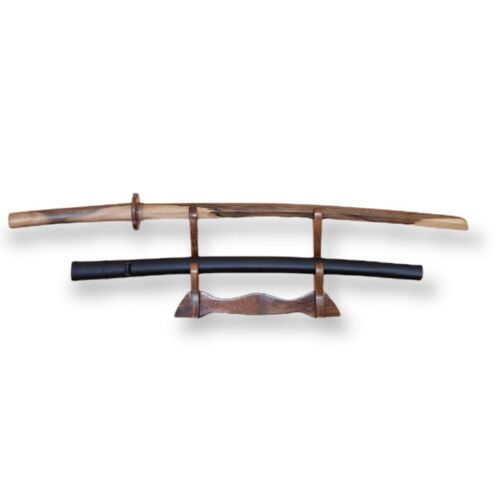 Wooden bokken Daito with tsuba, plastic saya for Iaido - Walnut