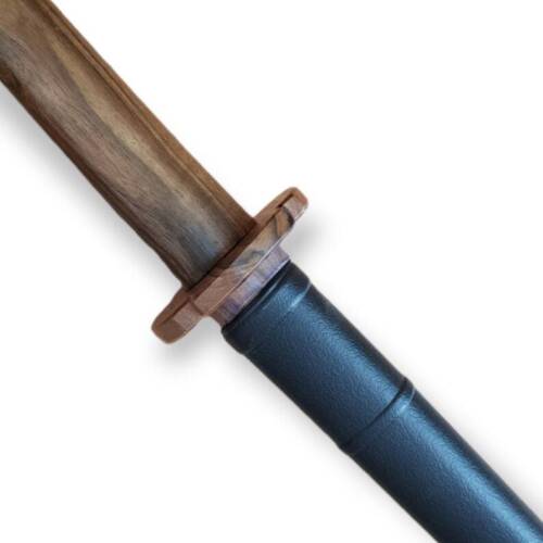 Wooden bokken Daito with tsuba, plastic saya for Iaido - Walnut
